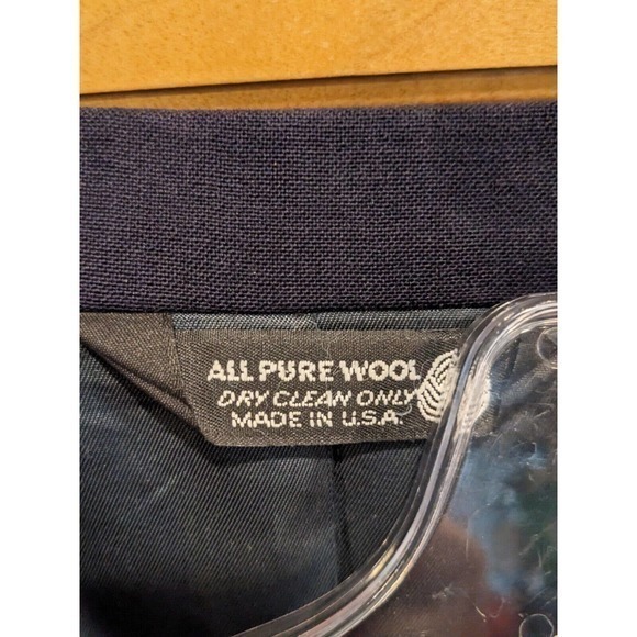 Mens Blazer Sport coat John Clarendon Dark Blue 100% wool approx 46 - Picture 5 of 5